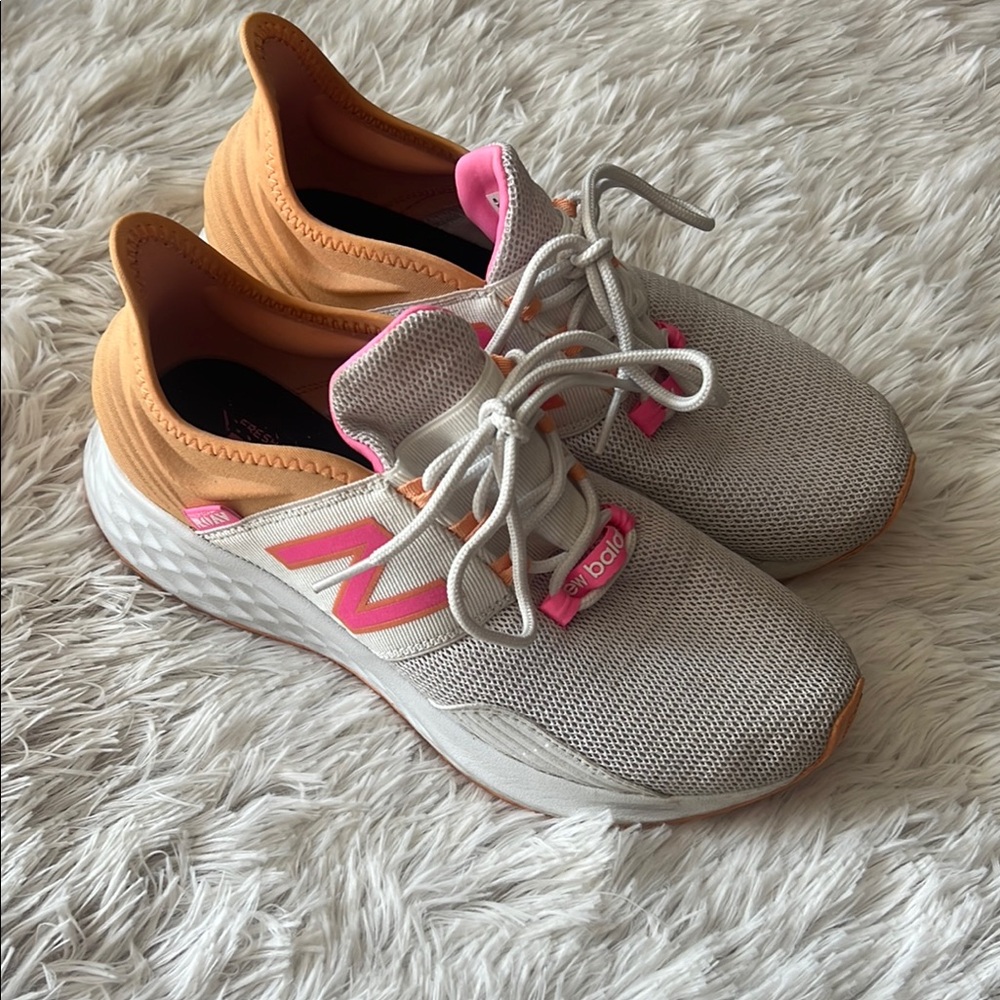 New Balance Gray and Pink Athletic Shoes for Performance